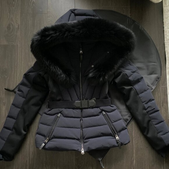 Navy Mackage Ski Snowboard Jacket & Pant Set Winter Parka Pants New - Picture 2 of 11